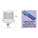"Amber 12/24V LED Beacon Light - Narva Pole Mount for Maximum Visibility"