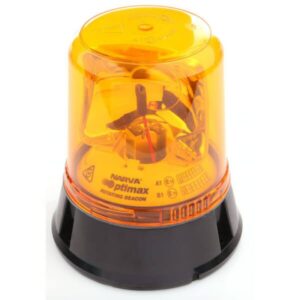 Narva 85650A 12/24V Amber Optimax Rotating Beacon Flange Base