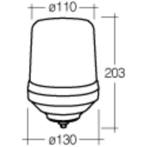 Narva Halogen Beacon Amber 12 Or 24V Permanent Mount