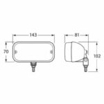 "Universal Single Hella Day Time Running Light Incandescent Rectangle - Enhance Visibility & Safety"