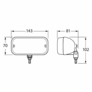 "Universal Single Hella Day Time Running Light Incandescent Rectangle - Enhance Visibility & Safety"