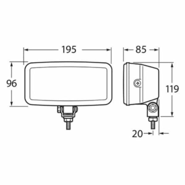 "Hella Halogen Driving Light Rectangle 12V Flood Beam - Each | Bright & Powerful Lighting"