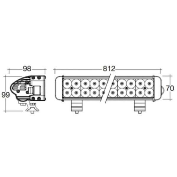 "27000 Lumens Narva 9-32V Double Row LED Driving Lamp Light Bar Spot Beam"