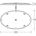 "Narva 12V Saturn Oval LED Interior Lamp w/ Touch Sensitive Off/On Switch - 87517"