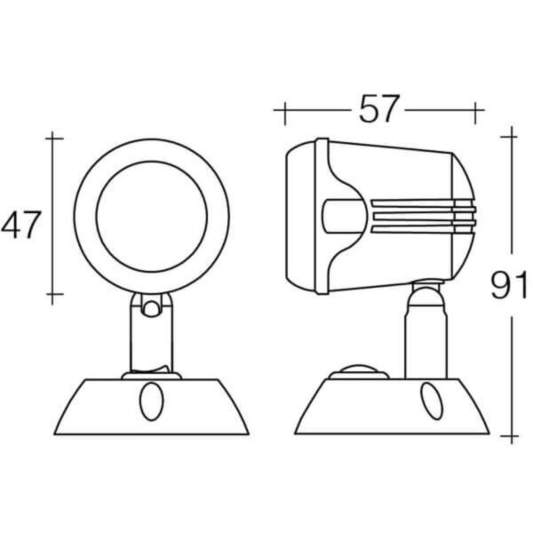 "Narva 87646 9-33V 1W LED Reading Lamp with Adjustable Brightness & On/Off Switch"