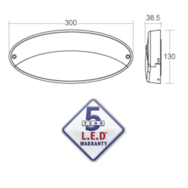 Narva 87786 9-33V Large White Base LED Awning Lamp - Brighten Your Outdoor Space!