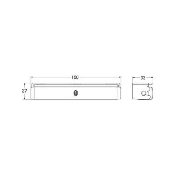 "Hella 12V Rectangle LED Daytime Running Lights - Brighten Your Drive!"