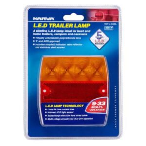 Narva 93432Bl 9-33V LED Slimline Rear Stop/Tail & Direction Indicator Lamp w/ Retro Reflector