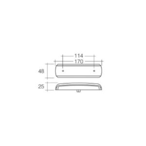 "Narva 93814Bl 10-30V L.E.D Slimline Amber Rear Direction Indicator Lamp"