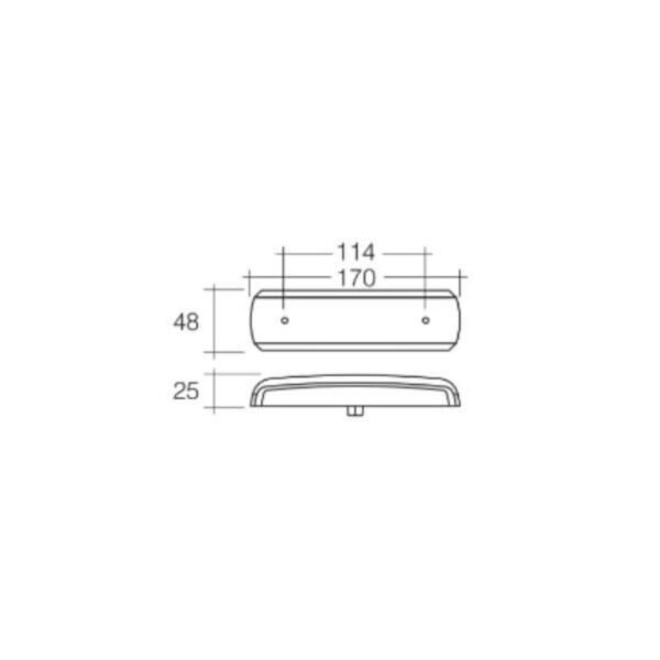 "Narva 93814Bl 10-30V L.E.D Slimline Amber Rear Direction Indicator Lamp"