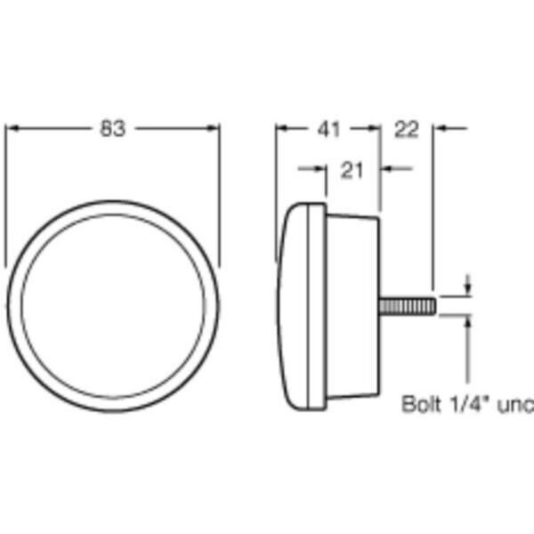 Hella 83mm Red LED Multi-Flash Compatible Signal Lamp