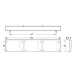 Hella 2430-CS Jumbo-S LED Triple Module Stop/Rear Position/Rear Direction/Indicator Lamp - Bright & Reliable Lighting Solution