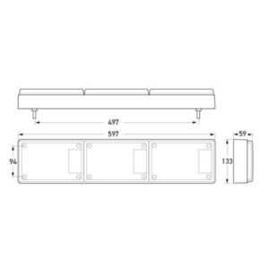 Hella 2430-CS Jumbo-S LED Triple Module Stop/Rear Position/Rear Direction/Indicator Lamp - Bright & Reliable Lighting Solution