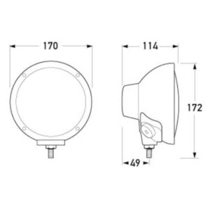 "Hella Rallye 4000 Compact Spread Beam Driving Lamp: Brighten Your Drive with Maximum Visibility"