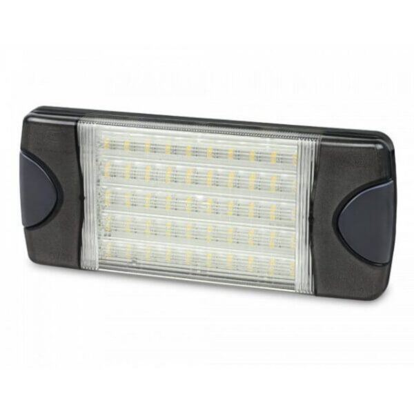 "Hella Duraled 50 White LED Wide Spread Lamp with Charcoal Lens - Brighten Your Home!"