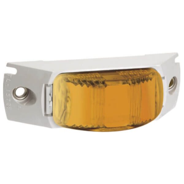 "Amber Narva 91628 9-33 Volt L.E.D Front End Outline Marker Lamp with White Header Mount Base"