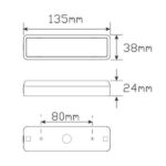 Led Autolamps 135Wm 135 Series Reverse Lamp - Surface Mount