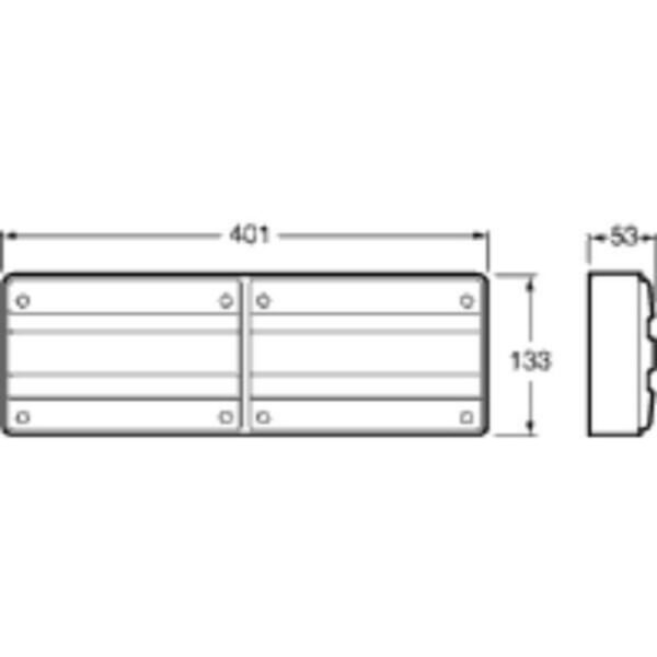 "Hella 2422 Designline Double Combination Lamp - 12V, 24V, or Multi-Voltage Inbuilt Reflector"