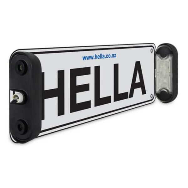 "Hella Duraled Flush Mount Number Plate Insert - Stylish & Durable Car Accessory"