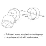 Hella Marine Reading Lamp 0770 Series: White Light LED for Boating & Marine Use