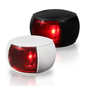 "Hella 2Nm Port Red Lamp with Black Shroud - Illuminate Your Space!"