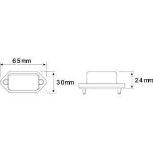 Led Autolamps 30Blm 30 Series Licence Plate Lamp - Black