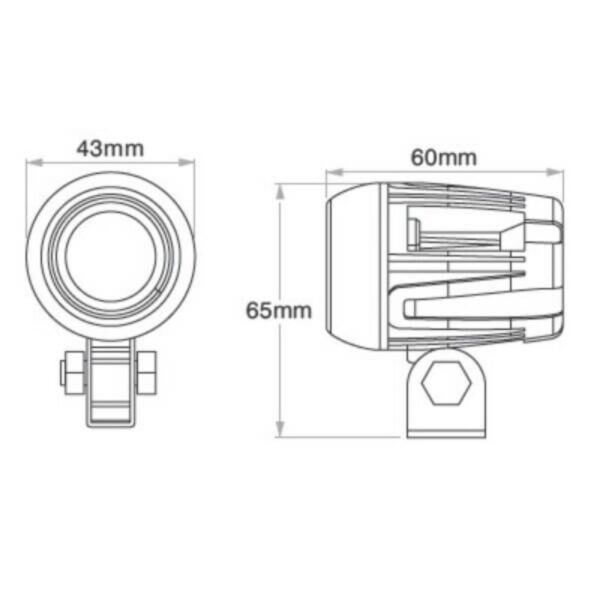 Oex Led Work Light Round 9 To 32V Spot Beam - Mini Solo