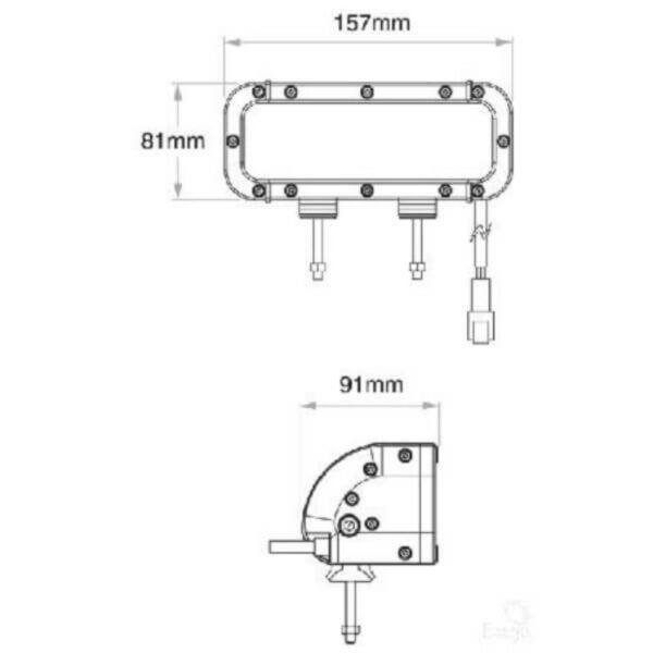 Oex Led Work Light Rectangle Bar 12 Or 24V Flood Beam