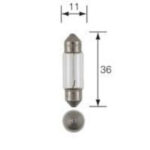 "Narva 47653 24V 5W Standard Festoon Globe - 1 Piece"