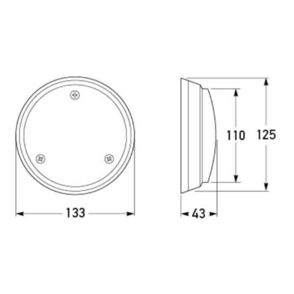 "Hella Interior Lamp - White or Chrome Rim | Brighten Up Your Home Decor"