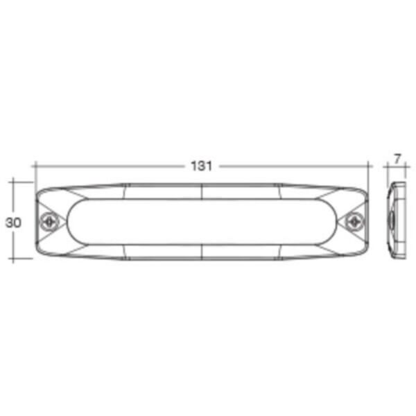 "Amber LED Strobe Light 12/24V Permanent Mount - Narva"