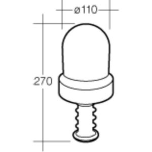 "Amber 12V/24V Halogen Beacon Light by Narva - Permanent Mount"