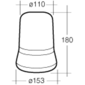 Narva 85658A 12/24V Amber Optimax Rotating Beacon Magnetic