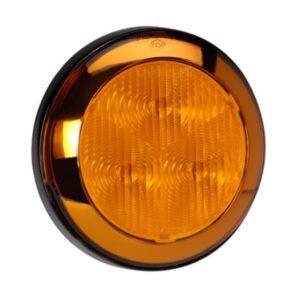 12V Amber LED Rear Direction Indicator Lamp with Chrome Ring - Narva 94305-12