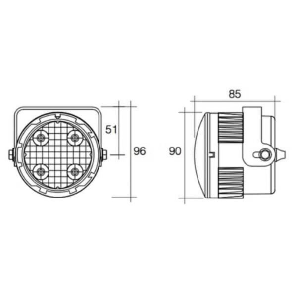 Narva 9-33V LED Daytime Running Lamp Kit with Adjustable Bracket
