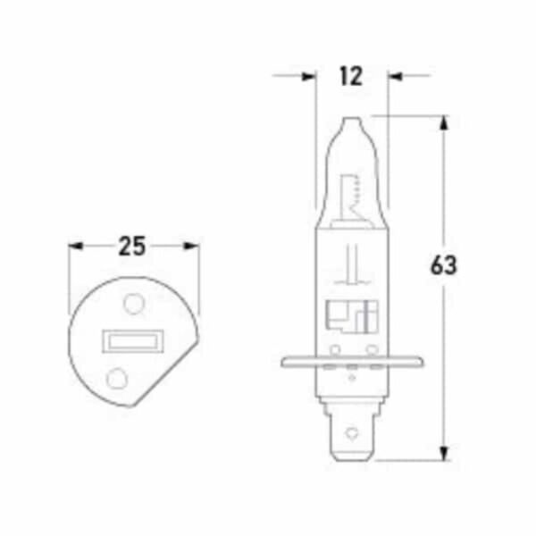 "Hella H1 Halogen Bulb 12V 55W - Cool Blue | Brighten Your Drive with Cool Blue Light"