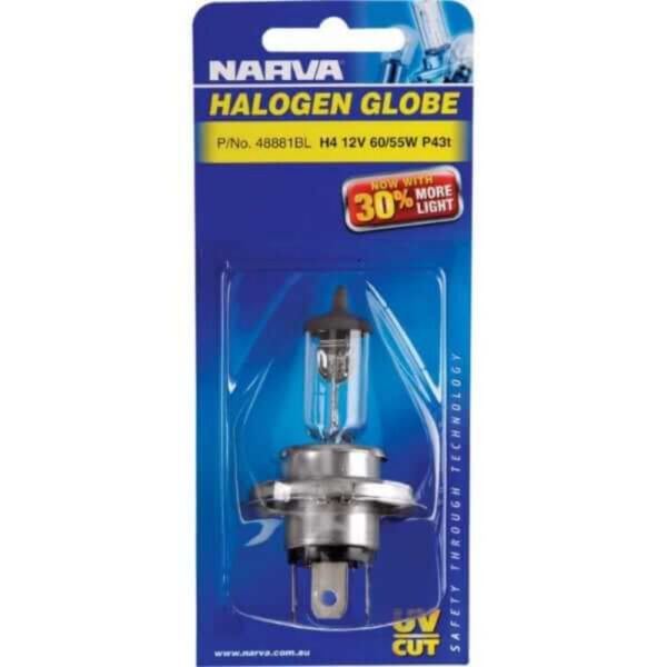 Brighten Your Drive with Narva Halogen H4 Globe 12V 60/55W Plus 30