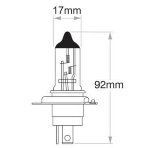 "Narva H4 Globe 24V 75/70W P45T Base - High Quality, Long-Lasting Automotive Lighting"