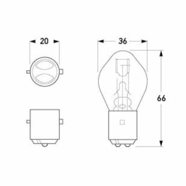 "Hella Ba20D 12V 45/40W Headlamp Bulb - Brighten Your Night Drive!"