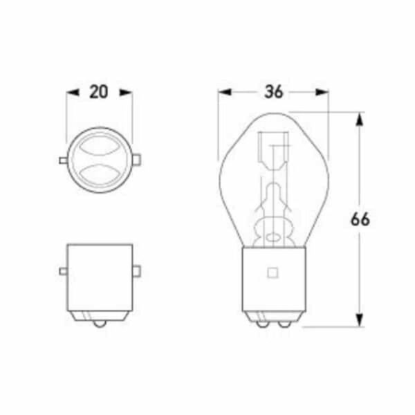 "Hella Ba20D 12V 45/40W Headlamp Bulb - Brighten Your Night Drive!"