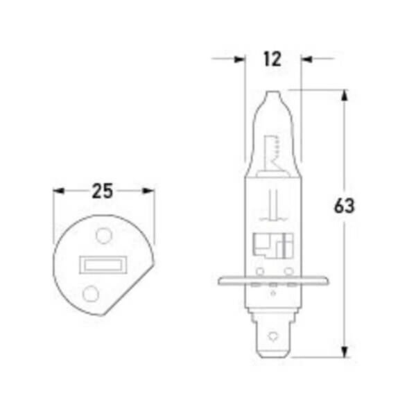 "Hella H1 Halogen Bulb 24V 100W - Bright, Long-Lasting Lighting Solution"