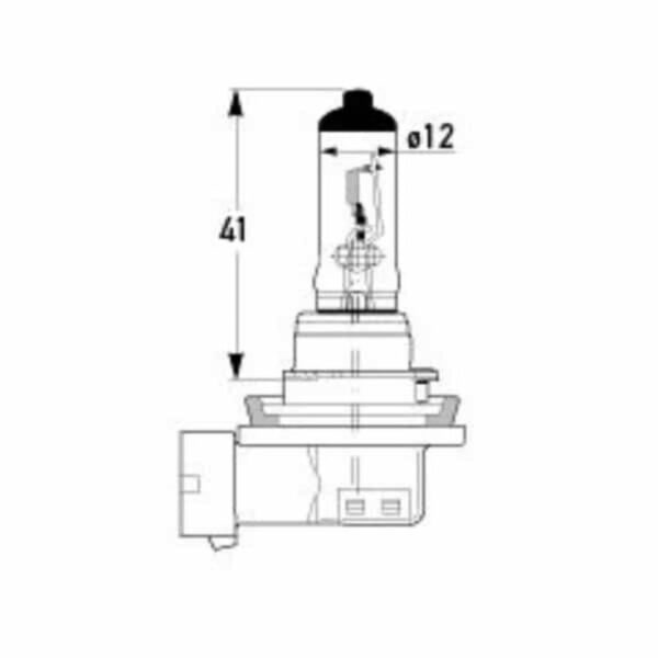 "Hella H8 12V 35W Halogen Bulb - Brighten Your Vehicle with Quality Lighting"