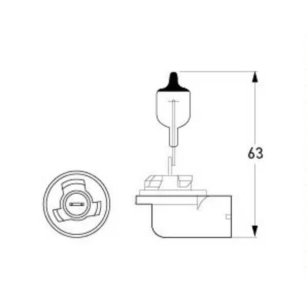 "Hella 881 Globe 12V 27W Standard - 1 Piece | Bright & Durable Lighting Solution"