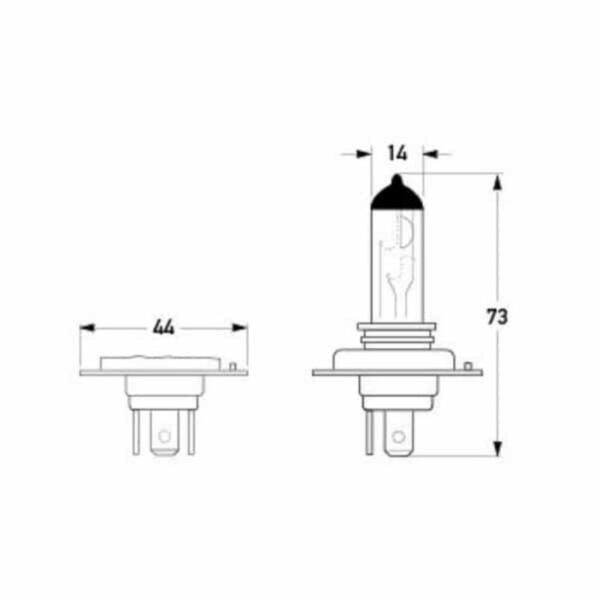 "Hella H4 Halogen Bulb 12V 60/55W ? Longlife: Bright, Durable Lighting for Your Vehicle"