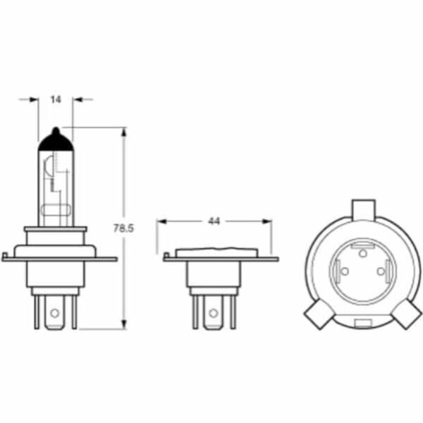 "Hella H4 Halogen Bulb 12V 60/55W - Brighten Your Vehicle with Quality Lighting"