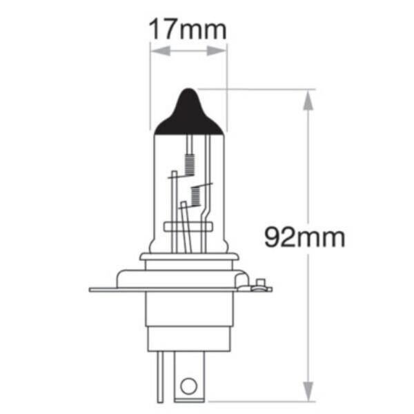 "Narva Halogen H4 Globe 12V 60/55W P45T - Brighten Your Drive with Quality Halogen Lighting"