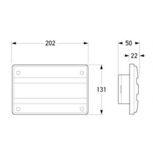 "Hella Designline Recess Mount Rear Direction Indicator Lamp - Enhance Visibility & Safety"