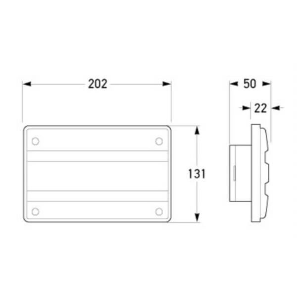 "Hella Designline Recess Mount Rear Direction Indicator Lamp - Enhance Visibility & Safety"