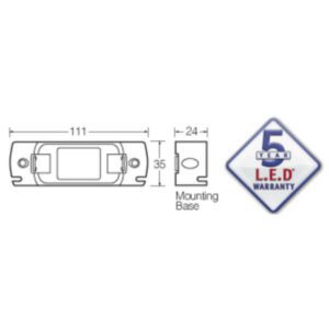 Narva 91618 9-33V White LED Front End Outline Marker Lamp