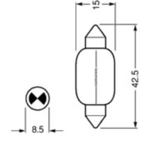 "24V 18W Standard Hella Festoon Globe - 1 Piece"